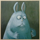 blau, hase