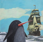 pinguin, entdecker, schiff